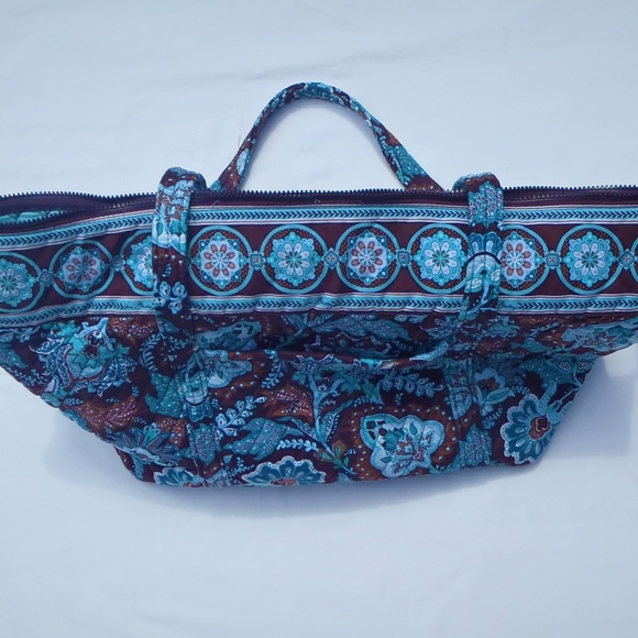 Vera Bradley Blue Java Large Tote - EUC - Picture 6 of 8